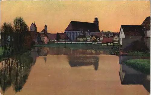 Ansichtskarte Dinkelsbühl Teilansicht von der Wörnitz (von Nordost) 1910