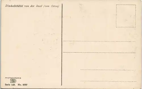 Ansichtskarte Dinkelsbühl Fernansicht von der Insel (von Osten) 1910