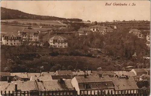 Bad Gottleuba-Bad Gottleuba-Berggießhübel Panorama-Ansicht Orts-Teilansicht 1925