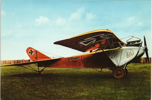 KRIEGER-EINDECKER Nr. 5 Historisch altes Flugzeug/Flugwesen 1970