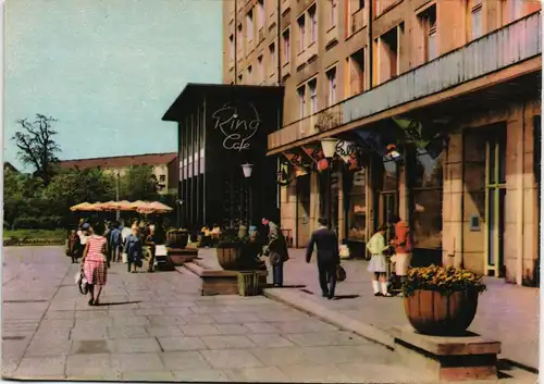 Innere Altstadt-Dresden Friedrichsring / Dr. Külz Ring mit ring Café DDR AK 1963