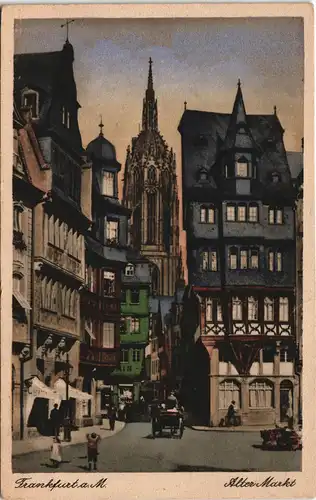 Ansichtskarte Frankfurt am Main Alter Markt Häuser Zeile 1920