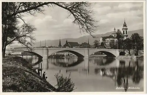 Ansichtskarte Solothurn Soleure/ Soletta Brücke und Stadt 1932