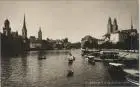 Ansichtskarte Zürich Stadt Ansicht v. d. Quaibrücke aus 1930