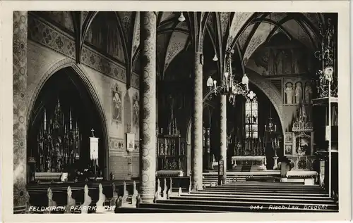 Ansichtskarte Feldkirch Pfarrkirche Innenansicht Echtfoto-AK 1930