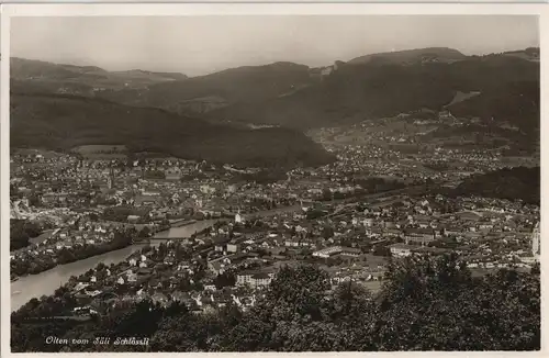 Ansichtskarte Olten Panorama Ansicht Olten vom Sali Schlösslt 1930