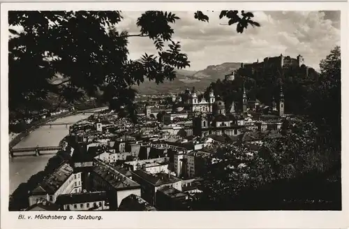 Ansichtskarte Salzburg Panorama Blick v. Mönchsberg a. Salzburg 1940