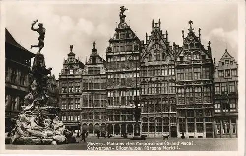 Antwerpen Anvers  Corporations (Grand Place), Gildenhuizen Groote Markt 1940