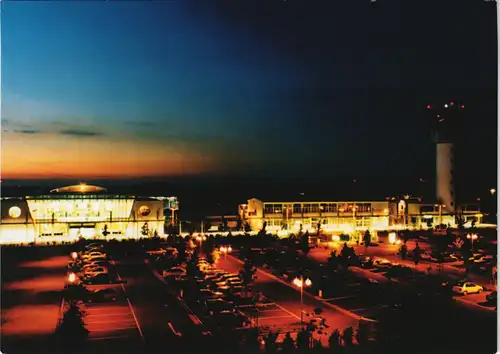 Ansichtskarte Erfurt Flughafen Airport Abend-/Nachtansicht 2000