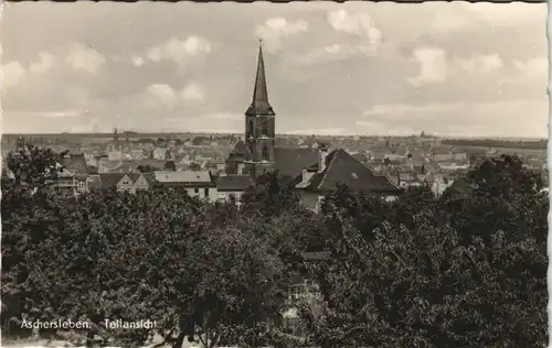 Ansichtskarte Aschersleben Panorama-Ansicht Teilansicht DDR AK 1960