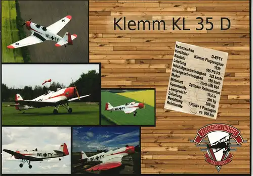 Mehrbild-AK Propeller-Flieger Klemm KL 35 D Flugwesen Flugzeuge 2000