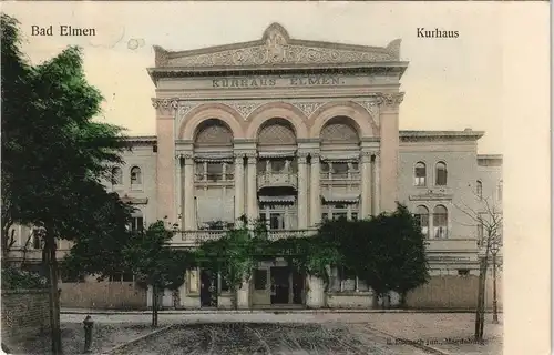 Bad Salzelmen-Schönebeck (Elbe) Partie am Kurhaus - coloriert 1908