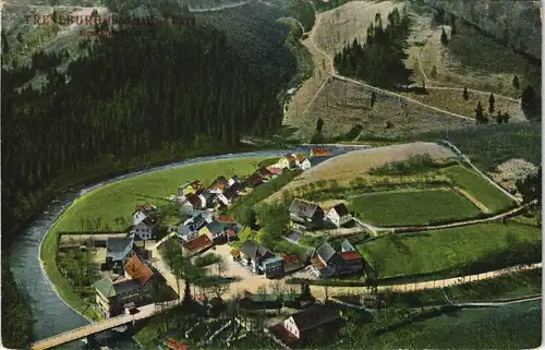 Ansichtskarte Treseburg Blick auf die Stadt 1908