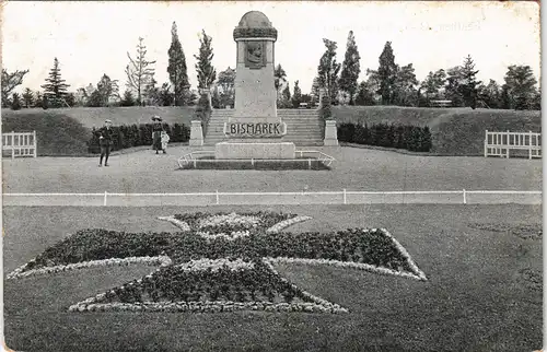 Beuthen O.S. Bytom | Beuthn Bismarckdenkmal gel. Feldpost Oberschlesien 1917