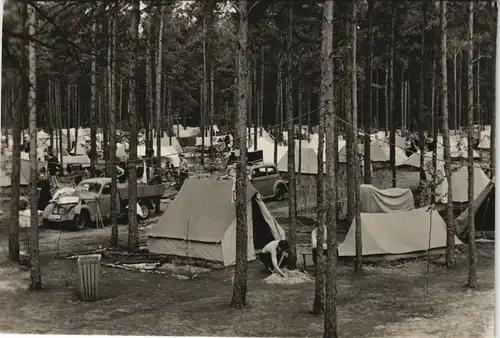 Ansichtskarte Arendsee (Altmark) Arendsee - Zeltplatz, LKW 1961