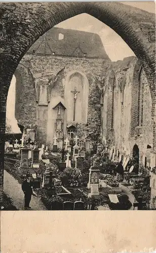 Ansichtskarte Bautzen Budyšin Nicolaifriedhof in der Kirche 1916