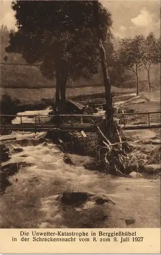 Bad Gottleuba-Berggießhübel Unwetter-Katastrophe Gottleuba Flußbett 1927