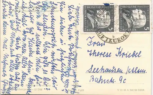 Ansichtskarte Arendsee (Altmark) FDGB Ferienheim Waldheim 1958
