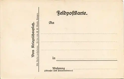 Ansichtskarte  In Ortsunterkunft Künstlerkarten - Militär WK1 1916