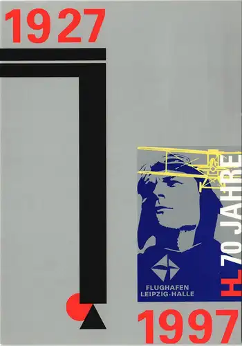 Leipzig Leipzig-Halle Flughafen 70Jahre Sonderstempel Künstlerkarte 1997