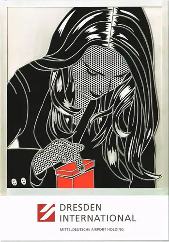 Ansichtskarte Klotzsche-Dresden Werbekarte Flughafen 1995