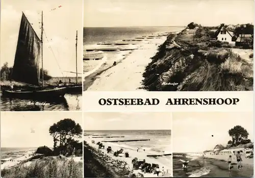 Ansichtskarte Ahrenshoop DDR Mehrbildkarte Ostsee Strand Ufer Ansichten 1973