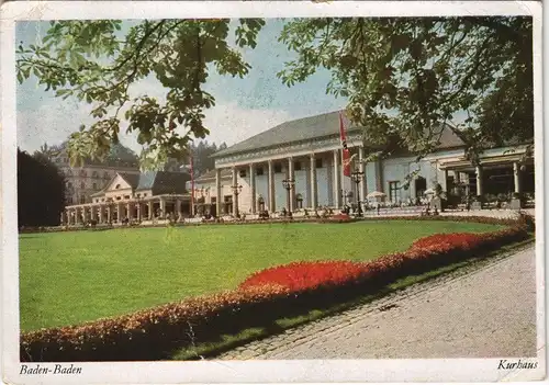 Ansichtskarte Baden-Baden Partie am Kurhaus Baden-Baden 1943