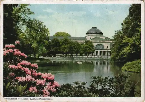 Ansichtskarte Wiesbaden Kurhaus (Color) 1943