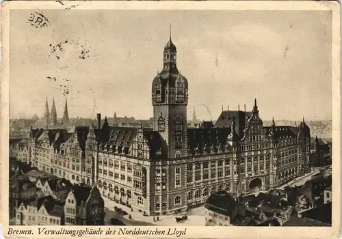Ansichtskarte Bremen Norddeutsche Lloyd Verwaltungsgebäude 1935
