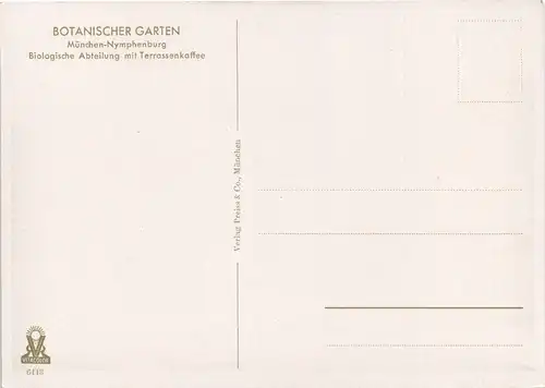 Ansichtskarte Nymphenburg-München Botanischer Garten (Vitacolor) 1934