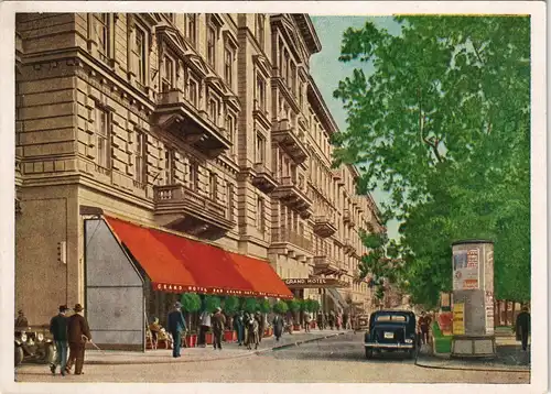 Ansichtskarte Wien Kärntnerring Grand Hotel - Künstlerkarte 1934