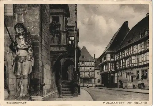 Ansichtskarte Halberstadt Holzmarkt 1933