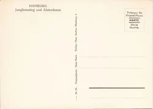 Ansichtskarte Hamburg Jungfernstieg und Alsterdamm 1935