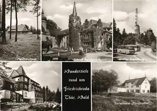 Friedrichroda DDR Mehrbild-AK mit Umland-Ansichten Inselsberg uvm. 1981