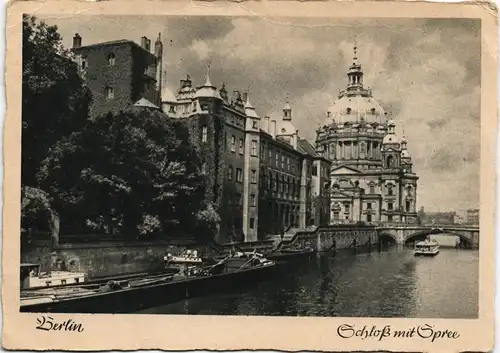 Ansichtskarte Mitte-Berlin Berliner Stadtschloss mit Spree 1943