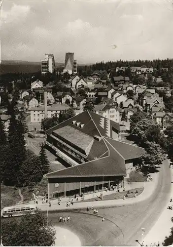 Oberhof (Thüringen) Blick vom FDGB-Erholungsheim Rennsteig DDR AK 1980