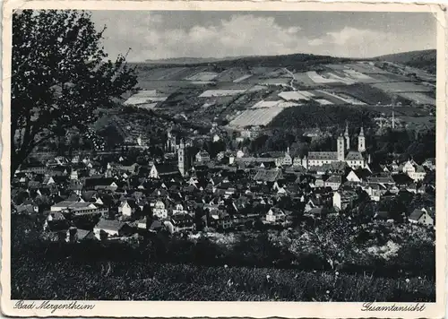 Ansichtskarte Bad Mergentheim Panorama-Gesamtansicht 1932