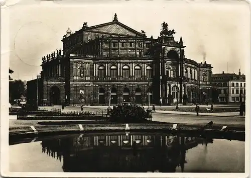 Ansichtskarte Innere Altstadt-Dresden Semperoper Staatliches Opernhaus 1936