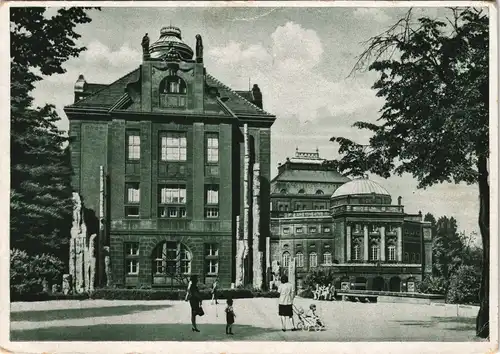 Ansichtskarte Chemnitz Städtisches Museum Opernhaus Oper 1930