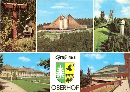 Oberhof (Thüringen) Schanze, Interhotel Panorama, Sessellift  1980/1973