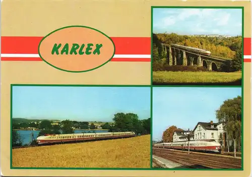 Ansichtskarte  Talsperre Pirk, Syratalviadukt, Bahnhof Weischlitz 1984