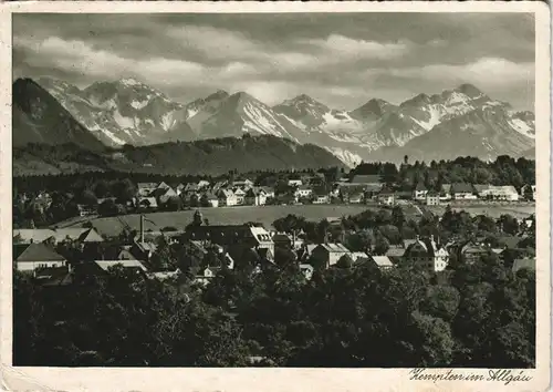 Ansichtskarte Kempten (Allgäu) Stadt fel. Bahnpost 1936