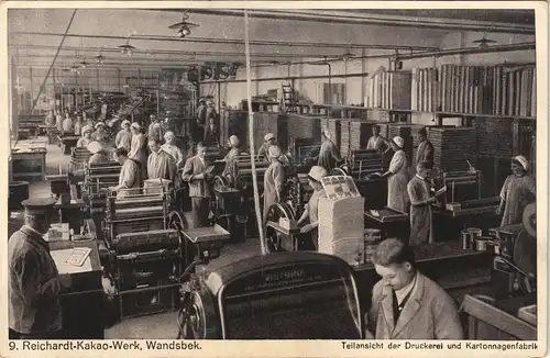 Wandsbek-Hamburg   der Druckerei und Kartonnagenfabrik Reichardt-Kakao 1928