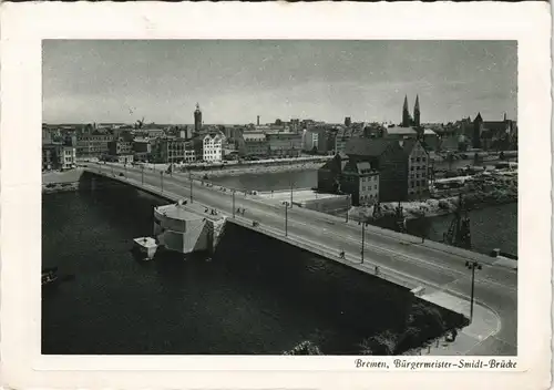 Ansichtskarte Bremen Bürgermeister-Smidt-Brücke 1928