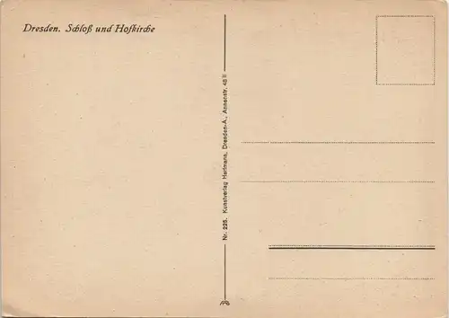 Ansichtskarte Innere Altstadt-Dresden Schloß und Hofkirche 1929