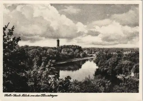 Ansichtskarte Halle (Saale) Blick von den Klausbergen 1953