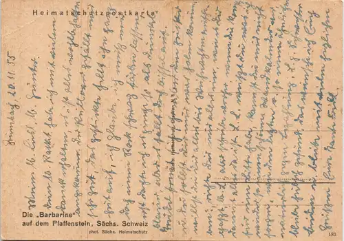 Pfaffendorf-Königstein (Sächsische Schweiz) Pfaffenstein und Barbarine 1930