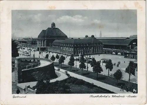 Ansichtskarte Dortmund Hauptbahnhof 1944