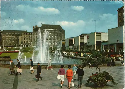 Ansichtskarte Dortmund Bahnhofsplatz - belebt 1963