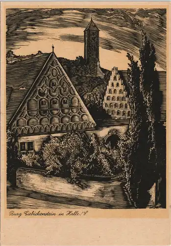 Ansichtskarte Giebichenstein-Halle (Saale) Giebichenstein, Künstlerkarte 1930